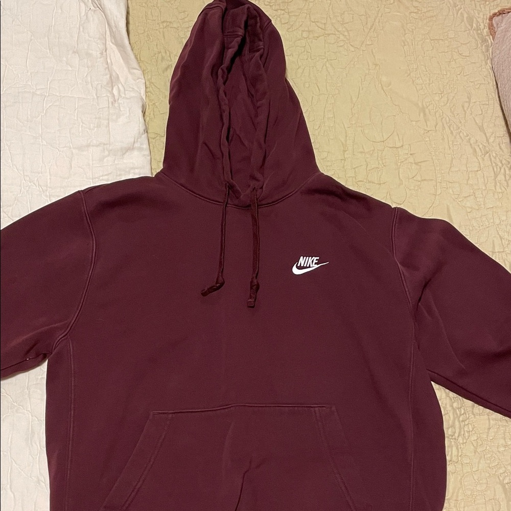 Nike Burgundy Hoodie with Logo